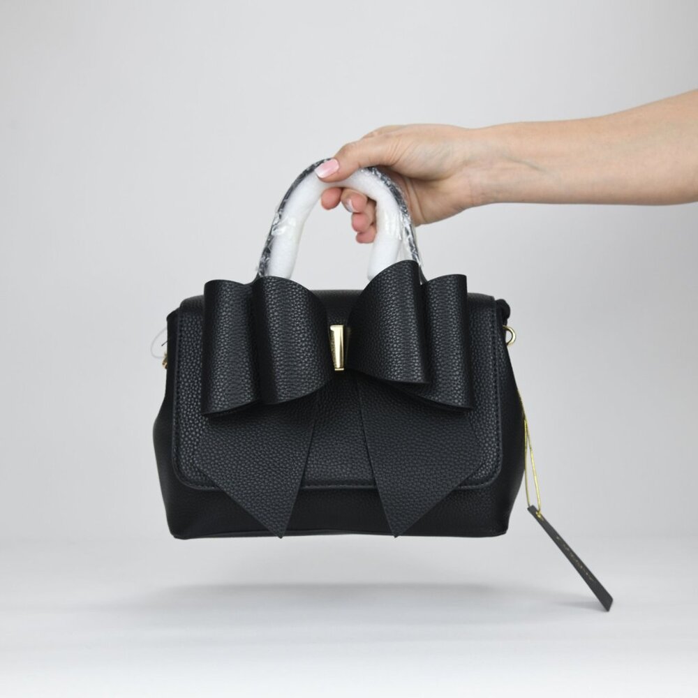 Like Dreams / Crossi Eva Double Bow Crossbody - Black